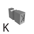 Tipos de grabado en relieve de 4.9mm - K