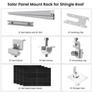 Panel solar monocristalino de 410 vatios (paquete de 4) con soporte de montaje para panel solar
