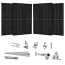 Panel solar monocristalino de 410 vatios (paquete de 4) con soporte de montaje para panel solar