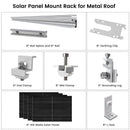 Panel solar monocristalino de 410 vatios (paquete de 4) con soporte de montaje para panel solar