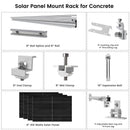 Panel solar monocristalino de 410 vatios (paquete de 4) con soporte de montaje para panel solar