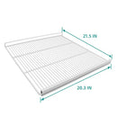 Estantes de alimentos EQCHEN para refrigerador congelador comercial de doble puerta de 48 pulgadas de ancho, paquete de 2 con 8 clips para estante