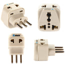 Italy, Libya Travel Adapter - 2 in 1 - Type L - Compact Design (DB-12A)
