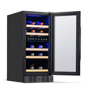 REFURB Newair Built-In Dual Zone Wine Cooler w/ Beech Wood Shelves, 29 Bottles