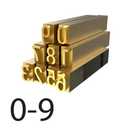 4mm Hot Stamp Type - Set of 0-9