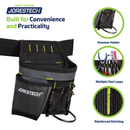 5 Pocket Tool Belt Pouch with Hammer Holder