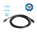 Renogy RNG-EXTCB-20FT-12 - Cable de extensión para panel solar con conectores MC4 macho a hembra (20 pies, 12 AWG)