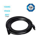 Renogy RNG-EXTCB-40FT-10 - 40Ft 10AWG Solar Panel Extension Cable with MC4 Male to Female Connectors