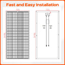 Panel solar monocristalino ACOPOWER de 200 vatios y 24 voltios