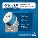 Adaptador de viaje para Suiza - 2 en 1 - Tipo J - Diseño compacto (US-11A)