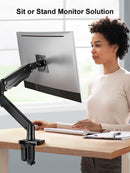 ErgoAV - Soporte de monitor con resorte de gas para monitor individual de hasta 35"