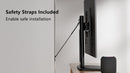 Soporte de TV de mesa ErgoAV extragrande con gestión de cables y compartimento para televisores de hasta 86"
