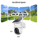 AOSU Solar Security Cameras Wireless Outdoor, 2K QHD Home Security System, 2 Camera Kit with 166° Ultra-Wide View, Forever Power, Spotlight Camera, 32G Local Storage, No Monthly Fees