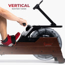 Máquina de remo vertical de madera con sistema de remo en el agua Sunny Health &amp; Fitness - SF-RW522075