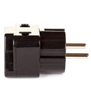 Adaptador de enchufe OREI 2 en 1 de EE. UU. a Europa (Schuko, tipo E/F) - Paquete de 2, color negro