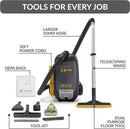 Aspiradora de mochila comercial Prolux X8 Pro con kit de herramientas Deluxe de 1 1/2" 