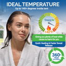 Durasage Health - Durasage Portable Full Size Infrared Sauna for at Home | Ultra Low EMF Infrared | LED Lighting, Heating Foot Pad, Ceramic Heat Fan (2-Person)