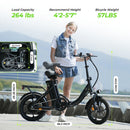 Bicicleta eléctrica plegable con marco bajo isinwheel U4 500w 88 km de autonomía