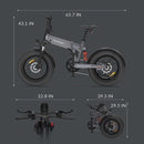 5th Wheel Thunder 1FT Fat Tire Electric Bike for Adults - Peak 1000W Motor