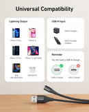 Cable USB-A a Lightning de Anker (0,9 m / 1,8 m / 3 m)