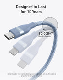 Cable Anker USB-C a USB-C (0,9 m / 1,8 m, 240 W, trenzado reciclado)