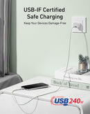 Cable Anker USB-C a USB-C (0,9 m / 1,8 m, 240 W, trenzado reciclado)