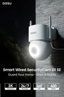 Cámara de seguridad con cable AOSU 3K para exteriores - C5E2CA11