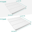 EQCHEN Food Shelves for 82"W Three Door Commercial Refrigerator Freezer 2 Set with 6 Shelf Clips