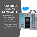 Generador de ozono y purificador de aire comercial New Comfort de acero inoxidable de 9000 a 14 000 mg/h
