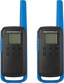 Radio bidireccional Motorola Solutions T270, paquete de dos, color negro y azul