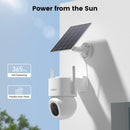 AOSU Solar Wireless Outdoor Security Camera-360° Pan/Tilt Surveillance with Floodlight - C9S2CH11