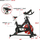 Sunny Health & Fitness Evolution Pro II Magnetic Belt Drive Indoor Cycling Bike - SF-B1986