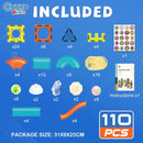 Contixo ST8 Juego de Construcción de 110 Piezas de Azulejos Magnéticos 3D Iluminados