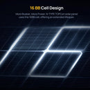 Panel solar bifacial BougeRV 16BB tipo N de 12 V/24 V y 100 vatios