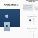 Apple iMac 2021 de 24" en color azul cielo, procesador de 8 núcleos con chip M1, 8 GB de RAM, SSD de 512 GB 