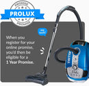 Aspiradora de recipiente Prolux Tritan con filtración HEPA sellada y motor de 12 amperios 