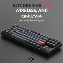 Keychron K8 Pro Swappable RGB Backlight Aluminum Red Switch - Black