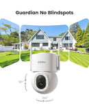 AOSU Security Cameras Wireless Outdoor - 3K/5MP Solar Powered 400-Lumen Floodlight Camera, 360° Pan/Tilt Surveillance, Night Vision, 2.4G WiFi Camera, Auto Tracking, AI Human/Vehicle/Pet Detection