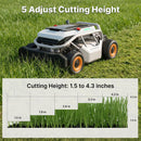 Mowrator S1 Remote Control Lawn Mower 4WD 18Ah Battery Wide Wheel Edition
