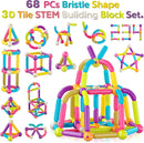 Contixo ST2 Kids Magnetic Stix Stick 68 PCs 3D Building Blocks