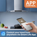 CIARRA 30 Inch Smart Wall Mount Canopy Range Hood With Alexa And Google Home Voice Control CAS75502W-OW