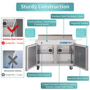 EQCHEN 48 Inch Sandwich Prep Table Refrigerator