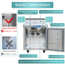 EQCHEN 27 Inch Mega Top Sandwich Prep Table Refrigerator