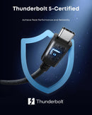 Cable Anker Prime Thunderbolt 5 (0,9 m/0,5 m, 80 Gbps, 240 W)