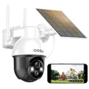 Cámara de seguridad inalámbrica para exteriores AOSU con energía solar y batería - C9L2BA11