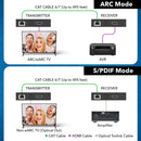 Extensor de audio HDMI ARC y S/PDIF hasta 150 m con CAT 6/7 (ARC-EX300-K)