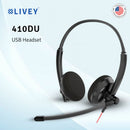 LIVEY 410DU ENC USB Headset, Optimized for UC