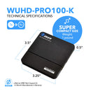 Transmisor y receptor HDMI inalámbrico 4K de OREI - Hasta 30 metros - Sin latencia - Perfecto para transmitir desde una computadora portátil, PC, cable, Netflix, YouTube y PS4 a un televisor HD o un proyector (WUHD-PRO100-K) 