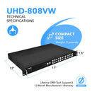 Matriz 8x8 con controlador de videowall 4K - Videowall 4x2 (UHD-808VW)