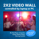 Controlador de videowall 2x4 con rotación de 180 grados (UHD-204VW) 